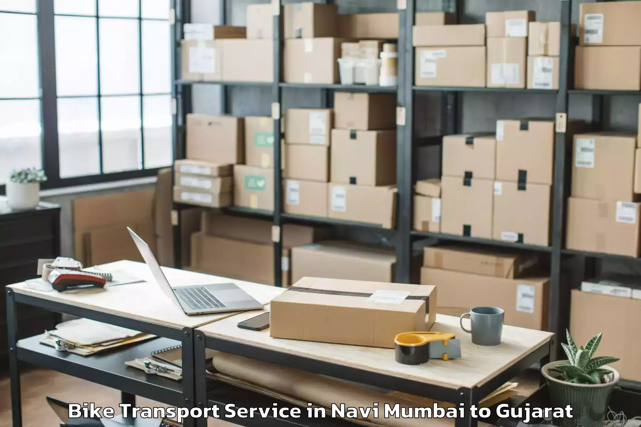 Leading Navi Mumbai to Shree Somnath Sanskrit Univers Bike Transport Provider